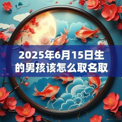 2025年6月15日生的男孩该怎么取名取好名需要掌握这三点