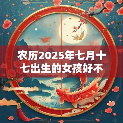 农历2025年七月十七出生的女孩好不好五行缺水取名测试打分