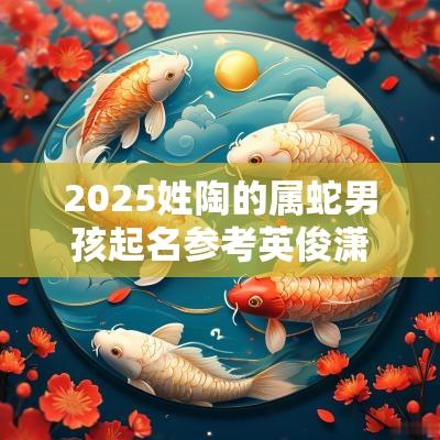 2025姓陶的属蛇男孩起名参考英俊潇洒，气宇不凡的男孩名字