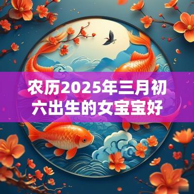 农历2025年三月初六出生的女宝宝好吗五行缺火免费取好名字