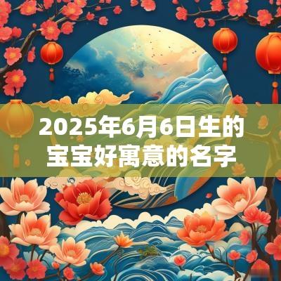 2025年6月6日生的宝宝好寓意的名字好听有气质的名字合集