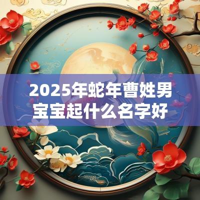 2025年蛇年曹姓男宝宝起什么名字好聪明大义的男生好名字