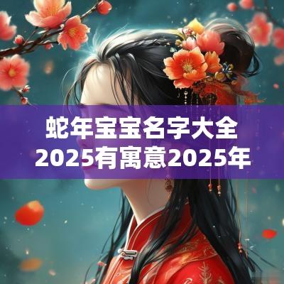 蛇年宝宝名字大全2025有寓意2025年春蛇年男宝宝取名