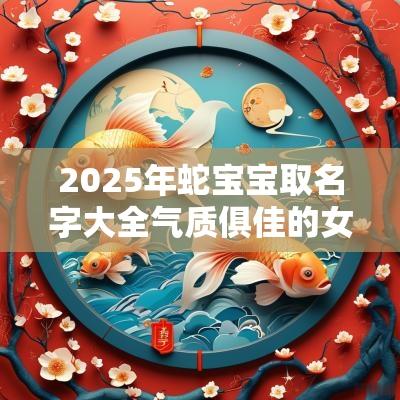 2025年蛇宝宝取名字大全气质俱佳的女孩子精选名字推荐