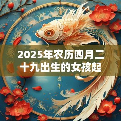 2025年农历四月二十九出生的女孩起名新生儿五行缺土的名字