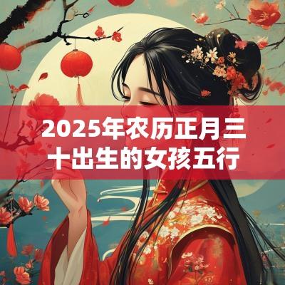 2025年农历正月三十出生的女孩五行八字解读属土的起名宜用字