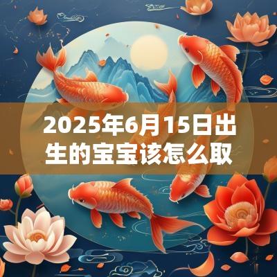 2025年6月15日出生的宝宝该怎么取名大吉大利的男孩名字