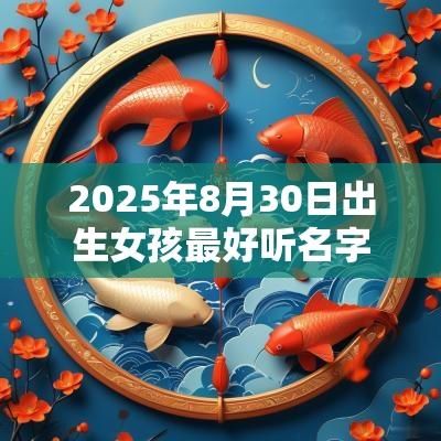 2025年8月30日出生女孩最好听名字端庄的女宝宝取名