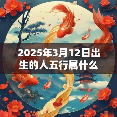 2025年3月12日出生的人五行属什么五行喜用水木取名建议