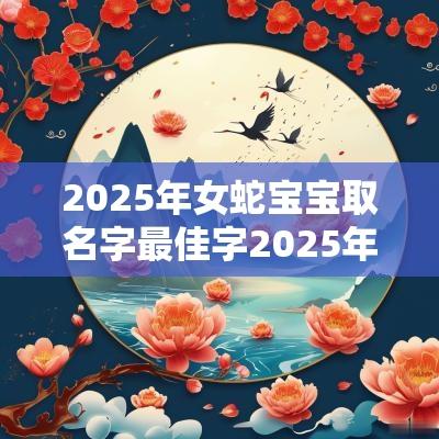 2025年女蛇宝宝取名字最佳字2025年女孩取名名字大全