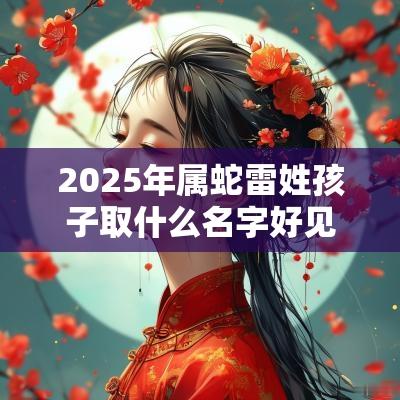 2025年属蛇雷姓孩子取什么名字好见多识广的好听宝宝起名