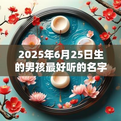 2025年6月25日生的男孩最好听的名字取名方法及好字推荐