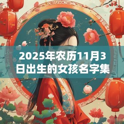 2025年农历11月3日出生的女孩名字集锦可爱的蛇年女孩名字