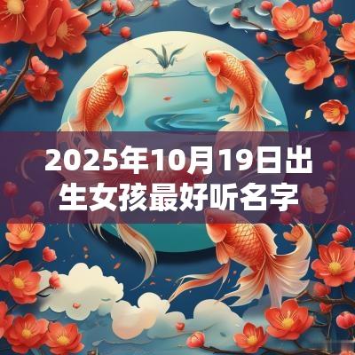 2025年10月19日出生女孩最好听名字温馨的女宝宝取名