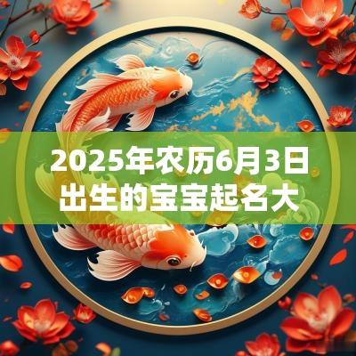 2025年农历6月3日出生的宝宝起名大全女宝宝高分名字精选