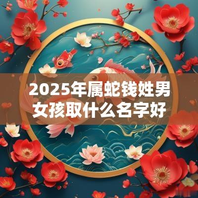 2025年属蛇钱姓男女孩取什么名字好音容如在的新生儿起名