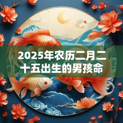2026年农历二月二十五出生的男孩命运好吗五行缺火男孩名字