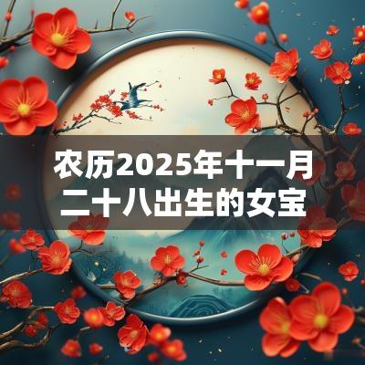 农历2025年十一月二十八出生的女宝宝好不好五行八字查询起名