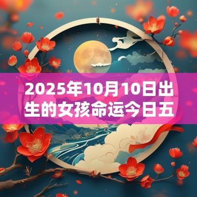 2025年10月10日出生的女孩命运今日五行缺水火诗意取名