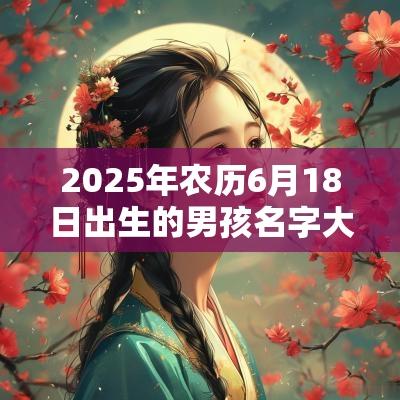 2025年农历6月18日出生的男孩名字大全男孩取名用字推荐