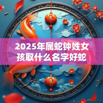 2025年属蛇钟姓女孩取什么名字好蛇年英姿飒爽的女宝宝起名