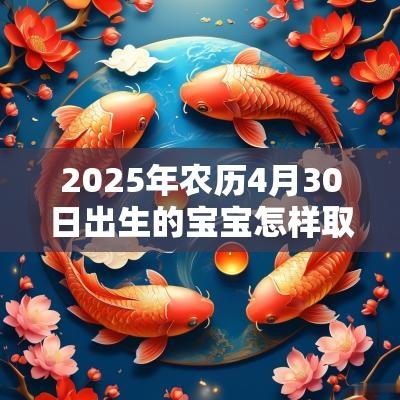 2025年农历4月30日出生的宝宝怎样取名好选用寓意好的字