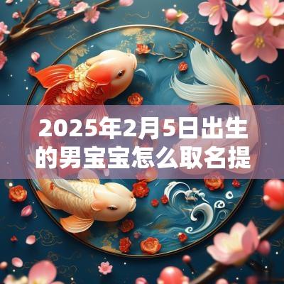 2025年2月5日出生的男宝宝怎么取名提升运势男宝宝名字