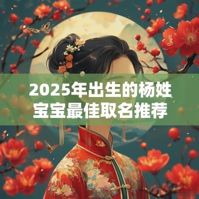2025年出生的杨姓宝宝最佳取名推荐寓意前途光明的宝宝名字