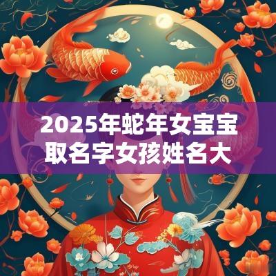 2025年蛇年女宝宝取名字女孩姓名大全洋气2025年属蛇