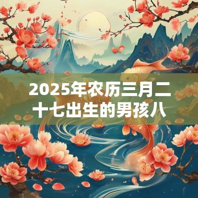2025年农历三月二十七出生的男孩八字好吗今日五行缺木取名