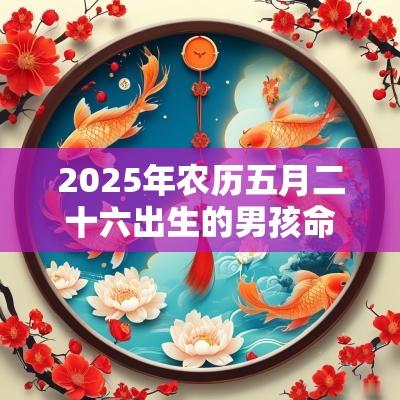 2025年农历五月二十六出生的男孩命运好吗五行缺水男孩名字