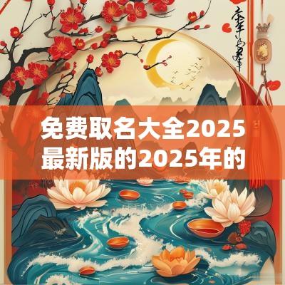 免费取名大全2025最新版的2025年的男孩最好听的名字
