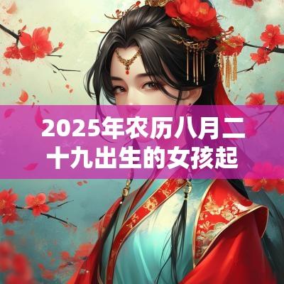 2025年农历八月二十九出生的女孩起名新生儿五行缺火的名字