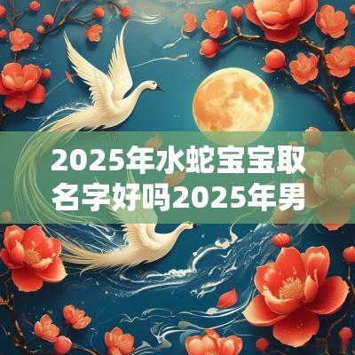 2025年水蛇宝宝取名字好吗2025年男孩名字寓意好的名字