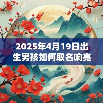 2025年4月19日出生男孩如何取名响亮顺口的男宝宝名字