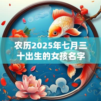 农历2025年七月三十出生的女孩名字五行缺木水八字免费取名