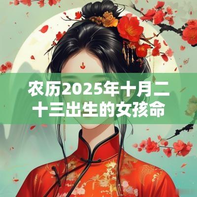 农历2025年十月二十三出生的女孩命运好吗五行缺火女孩名字