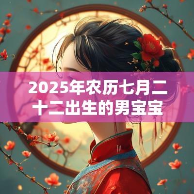 2025年农历七月二十二出生的男宝宝好吗缺木水免费取好名字