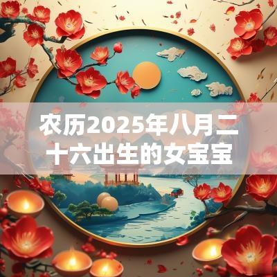 农历2025年八月二十六出生的女宝宝好不好五行八字查询起名