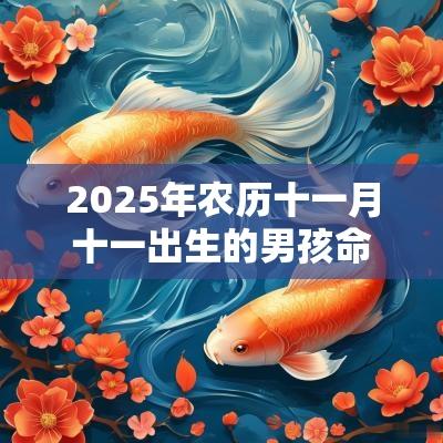 2025年农历十一月十一出生的男孩命运好吗五行缺木男孩名字