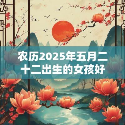 农历2025年五月二十二出生的女孩好不好五行缺水取名测试打分