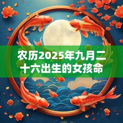 农历2025年九月二十六出生的女孩命运好吗五行缺木火女孩名字 农历2025年九月二十六出生的女孩命运好吗五行缺木火女孩名字