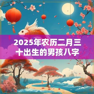2025年农历二月三十出生的男孩八字怎么样今日五行缺木火取名