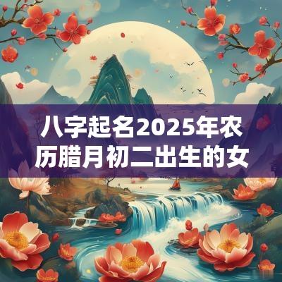 八字起名2025年农历腊月初二出生的女孩缺什么取名如何补充