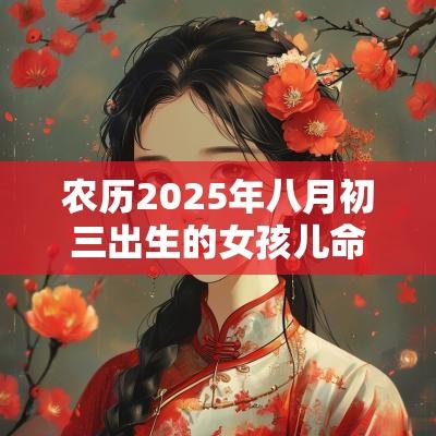 农历2025年八月初三出生的女孩儿命运今日五行缺木水周易取名