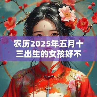 农历2025年五月十三出生的女孩好不好五行缺水取名测试打分
