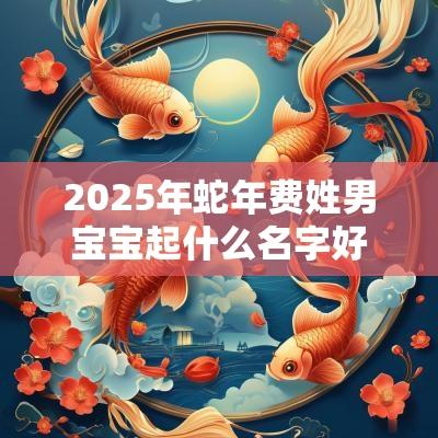 2025年蛇年费姓男宝宝起什么名字好心地善良的男生取名大全
