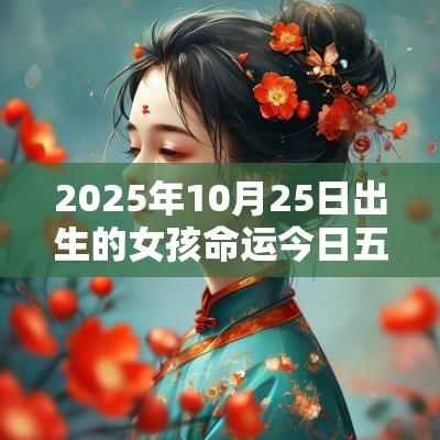 2025年10月25日出生的女孩命运今日五行缺木水诗意取名