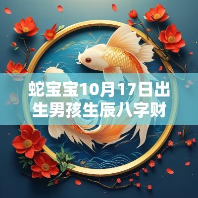 蛇宝宝10月17日出生男孩生辰八字财运发达的男宝宝名字