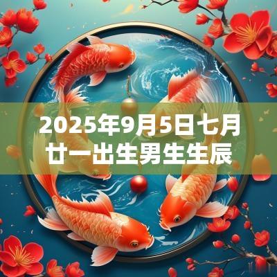 2025年9月5日七月廿一出生男生生辰八字独一无二的名字